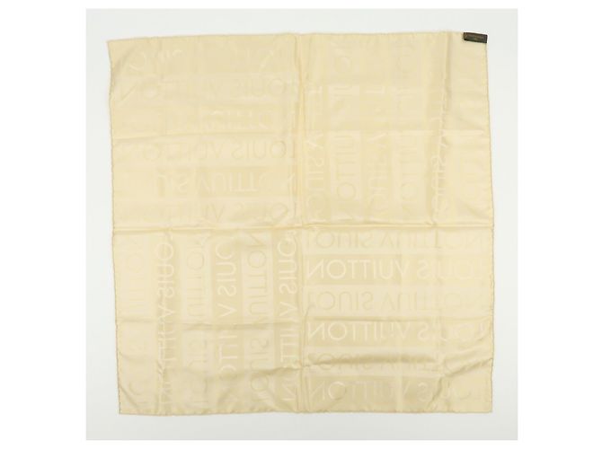 Louis Vuitton Logo Seidentuch 100% Stole Hellbeige - Ansicht 2