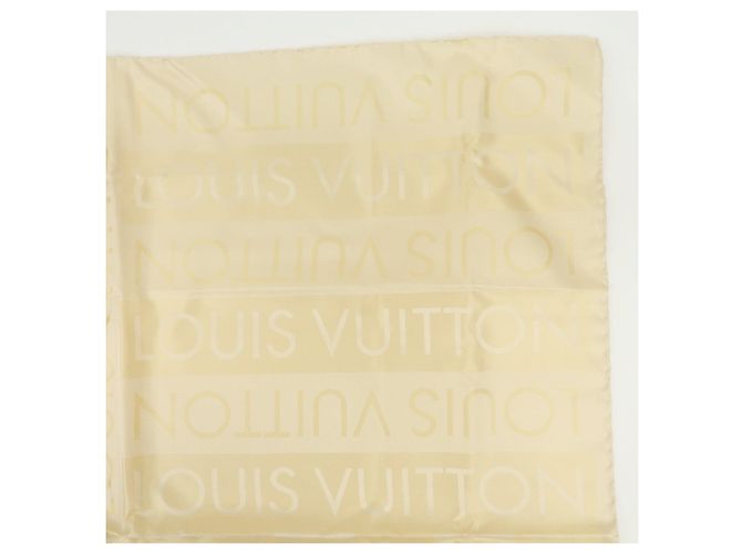 Louis Vuitton Logo Seidentuch 100% Stole Hellbeige - Ansicht 3