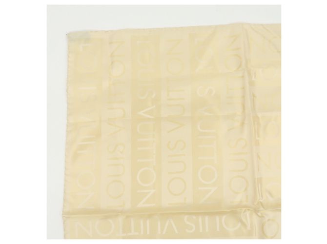 Louis Vuitton Logo Seidentuch 100% Stole Hellbeige - Ansicht 4
