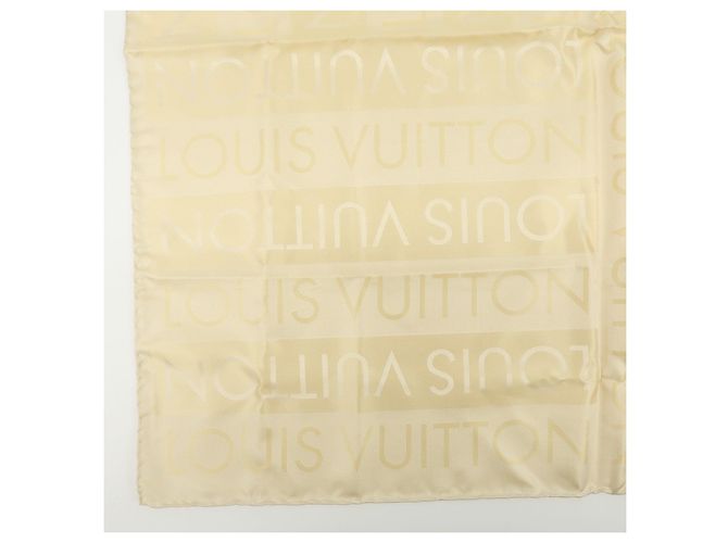 Louis Vuitton Logo Seidentuch 100% Stole Hellbeige - Ansicht 5
