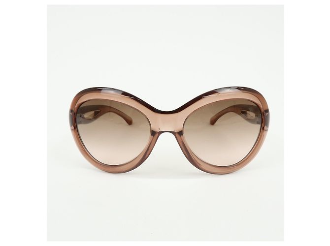 Gafas de sol JIMMY CHOO Plastic Oval Cat Eye Transparent Brown - vista 2