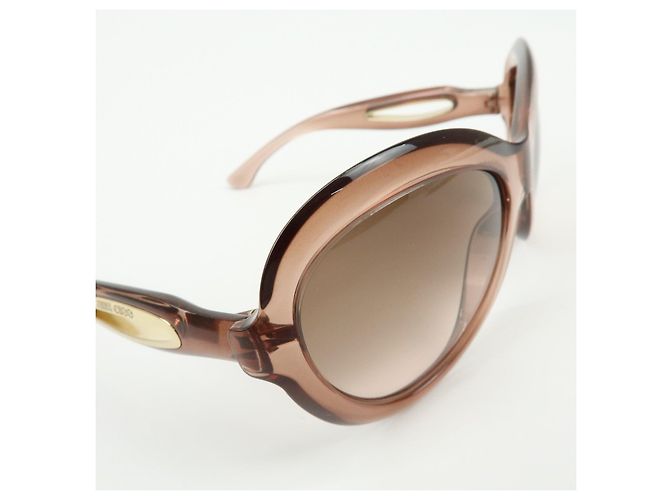 Gafas de sol JIMMY CHOO Plastic Oval Cat Eye Transparent Brown - vista 7