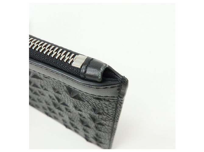 JIMMY CHOO Pochette in pelle con stelle embossed e borchie Wristlet Pouch Black - vista 16