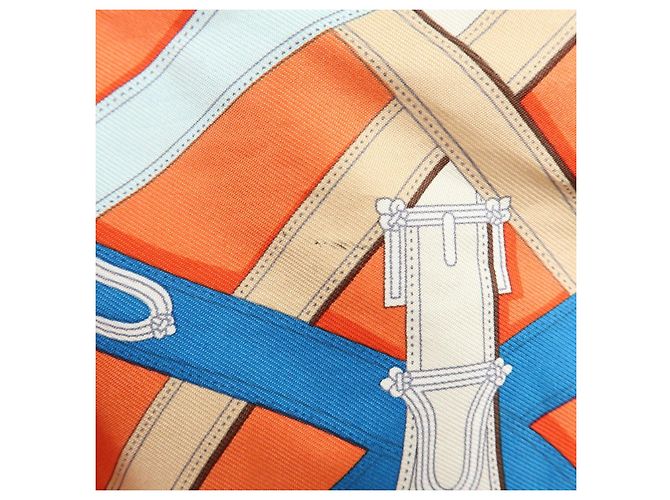 Hermès HERMES Airsilk Duffle 38 Borsa a Tracolla e a Mano in Pelle e Seta Arancione - vista 17