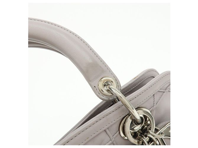 Christian Dior Granville Cannage Leather 2Way Hand Shoulder Bag Purple - vista 10