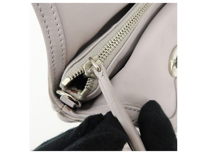 Christian Dior Granville Cannage Leather 2Way Hand Shoulder Bag Purple - vista 19