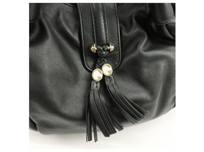 Borsa a tracolla GUCCI Marrakech in pelle Borsa Tote Nera 257029 - vista 19
