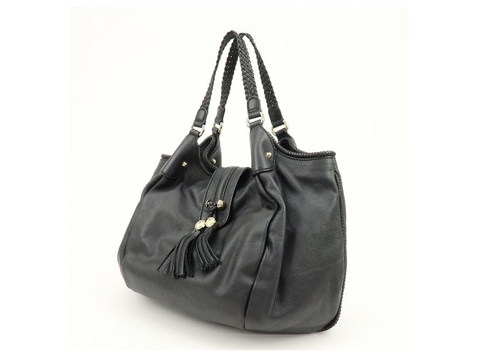 Borsa a tracolla GUCCI Marrakech in pelle Borsa Tote Nera 257029 - vista 3
