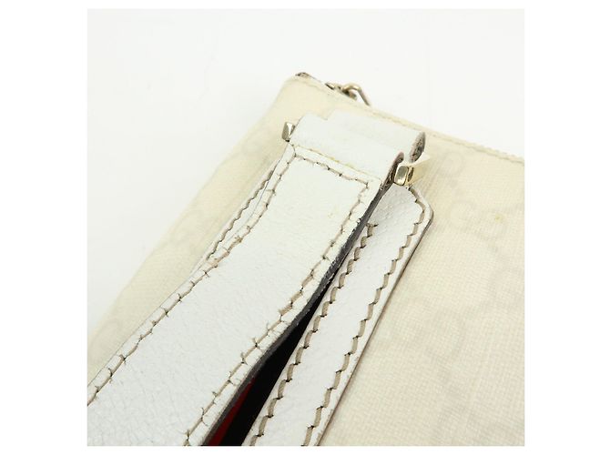 Borsa a spalla GUCCI Sherry GG Supreme PVC Leather Ivory 153244 - vista 10