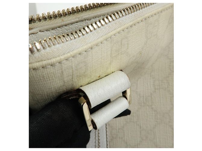 Borsa a spalla GUCCI Sherry GG Supreme PVC Leather Ivory 153244 - vista 12