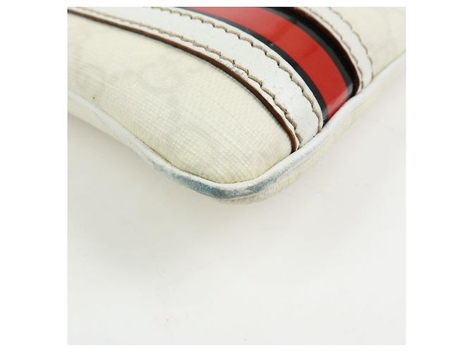 Borsa a spalla GUCCI Sherry GG Supreme PVC Leather Ivory 153244 - vista 15