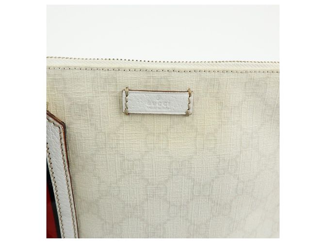 Borsa a spalla GUCCI Sherry GG Supreme PVC Leather Ivory 153244 - vista 16