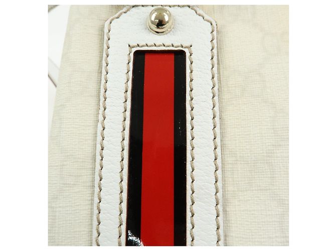 Borsa a spalla GUCCI Sherry GG Supreme PVC Leather Ivory 153244 - vista 17