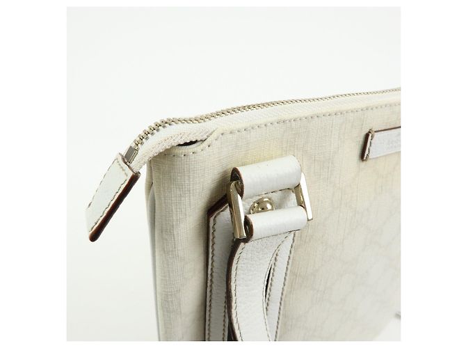 Borsa a spalla GUCCI Sherry GG Supreme PVC Leather Ivory 153244 - vista 18