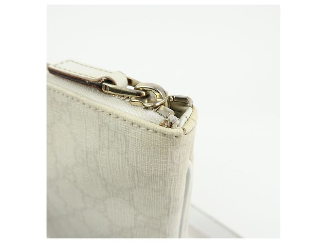 Borsa a spalla GUCCI Sherry GG Supreme PVC Leather Ivory 153244 - vista 19