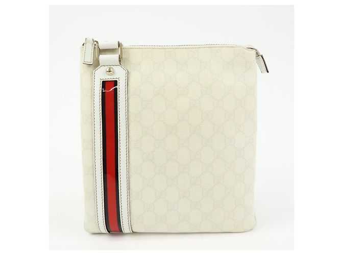 Borsa a spalla GUCCI Sherry GG Supreme PVC Leather Ivory 153244 - vista 2