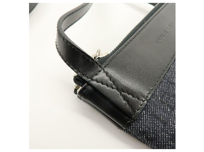 Bulgari Borsa a spalla e borsa a tracolla BVLGARI Logo Mania in pelle e denim Nero - vista 9