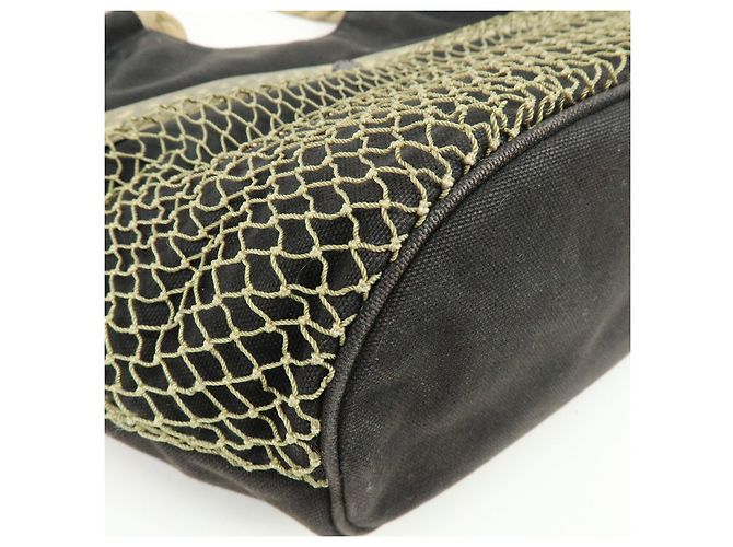 Borsa Tote CHANEL COCO Mark Cruise Collection in tela Camellia e corda Nero - vista 11