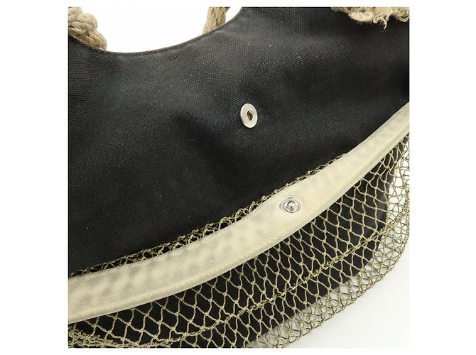 Borsa Tote CHANEL COCO Mark Cruise Collection in tela Camellia e corda Nero - vista 18