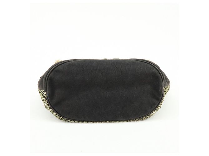 Borsa Tote CHANEL COCO Mark Cruise Collection in tela Camellia e corda Nero - vista 5