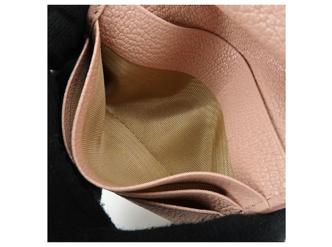 MIU MIU Logo Madras Leder Bi-fold Compact Wallet Pink - Ansicht 17