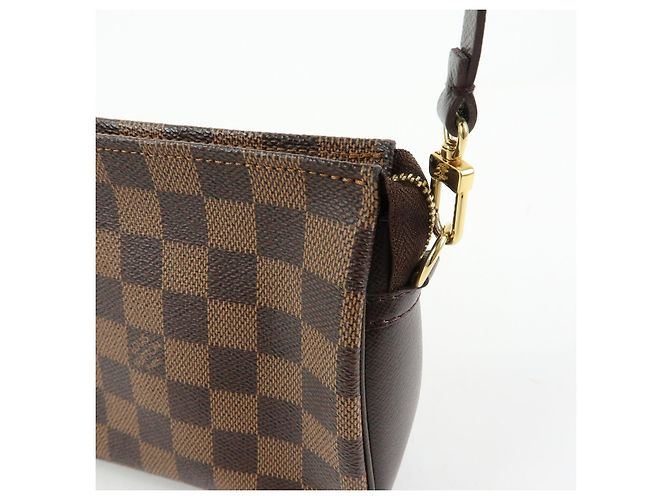 Louis Vuitton Damier Trousse Makeup Accessory Pouch Brown N51982 - vista 17