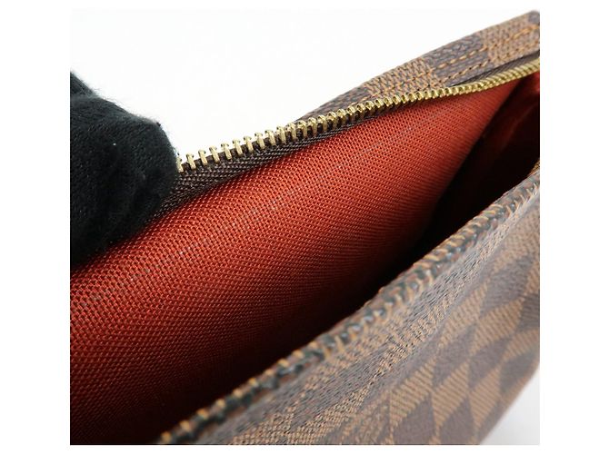 Louis Vuitton Damier Trousse Makeup Accessory Pouch Brown N51982 - vista 22