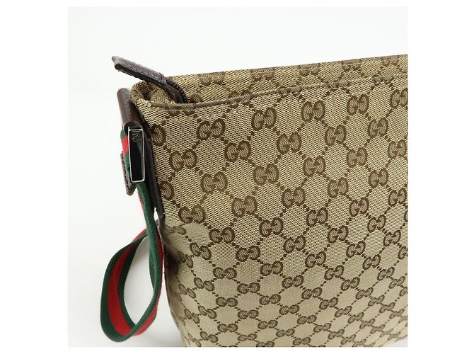Borsa a tracolla GUCCI Sherry GG Canvas Leather Beige 189751 - vista 16