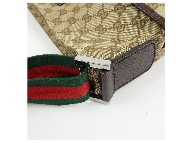 Borsa a tracolla GUCCI Sherry GG Canvas Leather Beige 189751 - vista 9