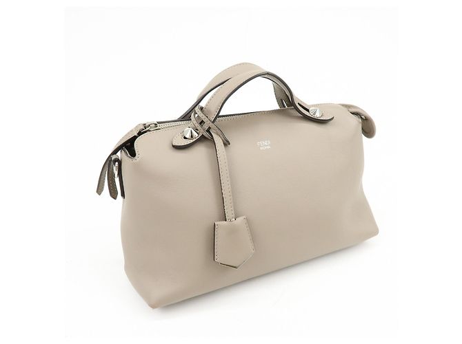 FENDI BY THE WAY Borsa a mano 2Way in pelle Medium Greige 8BL124 - vista 4