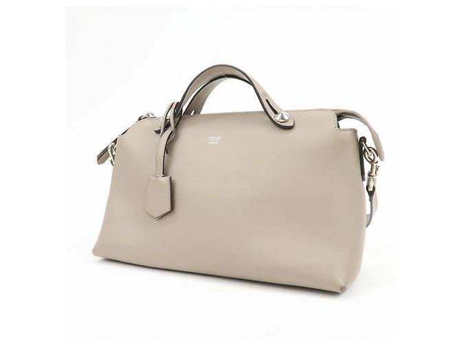 FENDI BY THE WAY Borsa a mano 2Way in pelle Medium Greige 8BL124 - vista 3