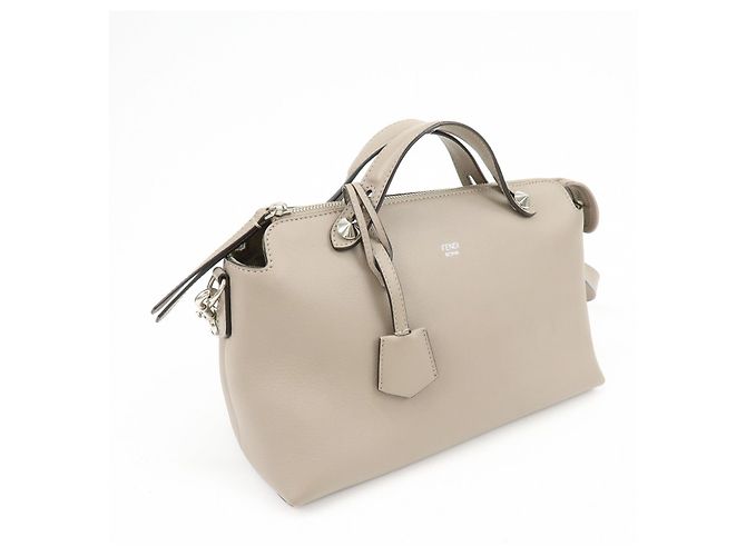 FENDI BY THE WAY Borsa a mano 2Way in pelle Medium Greige 8BL124 - vista 4