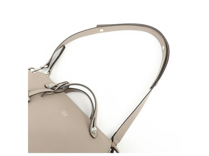 FENDI BY THE WAY Borsa a mano 2Way in pelle Medium Greige 8BL124 - vista 6