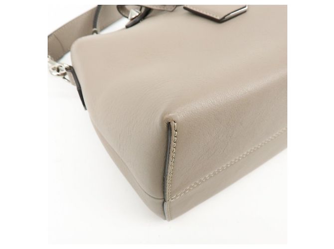 FENDI BY THE WAY Borsa a mano 2Way in pelle Medium Greige 8BL124 - vista 9