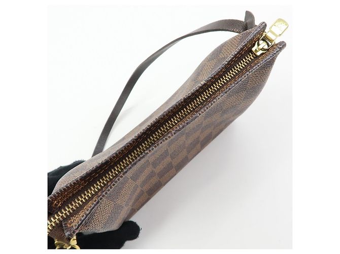 Louis Vuitton Damier Trousse Makeup Accessory Pouch Brown N51982 - vista 19