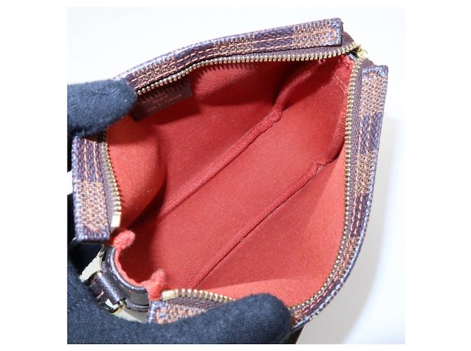 Louis Vuitton Damier Trousse Makeup Accessory Pouch Brown N51982 - vista 21