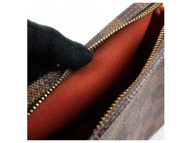 Louis Vuitton Damier Trousse Makeup Accessory Pouch Brown N51982 - vista 22