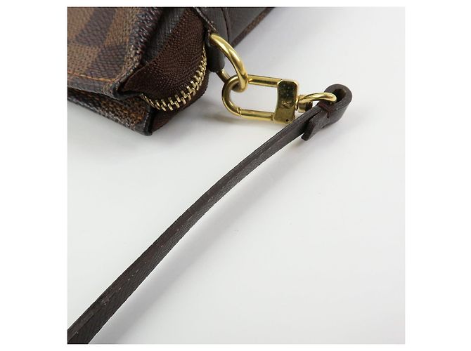 Louis Vuitton Damier Trousse Makeup Accessory Pouch Brown N51982 - vista 8