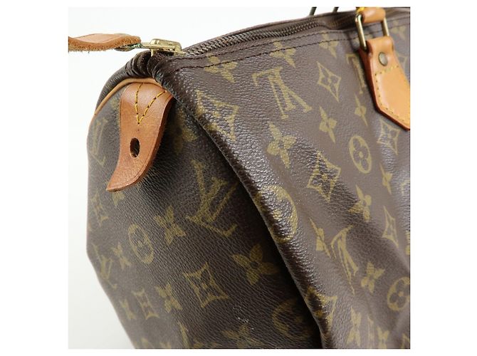 Louis Vuitton Monogram Speedy 40 Borsa a Mano Borsa Boston Marrone M41522 - vista 17