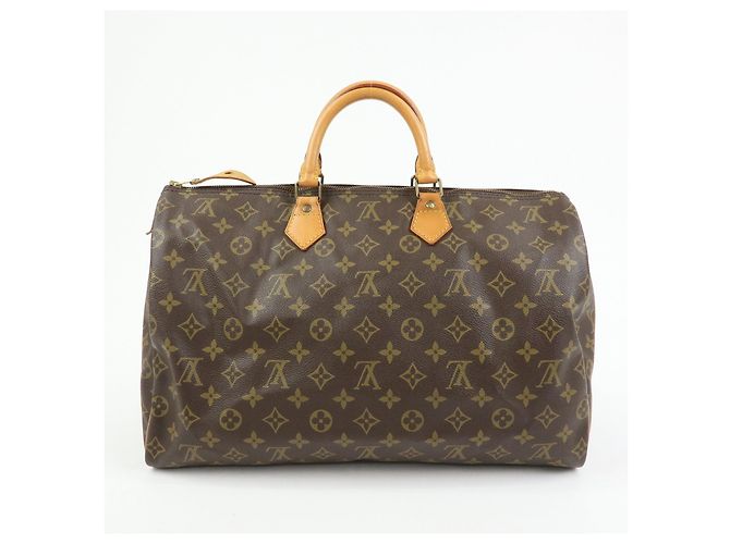 Louis Vuitton Monogram Speedy 40 Borsa a Mano Borsa Boston Marrone M41522 - vista 2