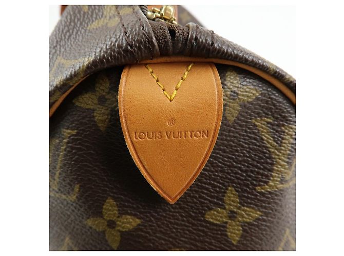 Louis Vuitton Monogram Speedy 40 Borsa a Mano Borsa Boston Marrone M41522 - vista 23