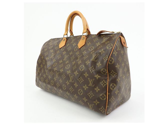Louis Vuitton Monogram Speedy 40 Borsa a Mano Borsa Boston Marrone M41522 - vista 3
