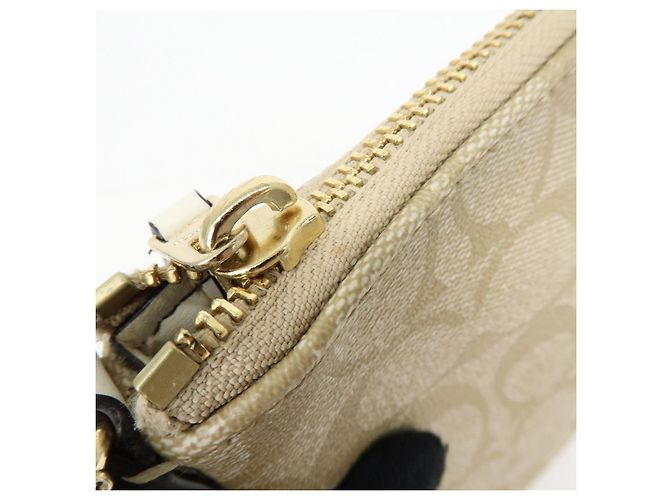 Borsa a tracolla COACH Signature PVC Leather Beige White - vista 20