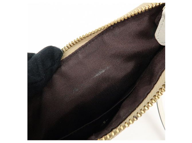 Borsa a tracolla COACH Signature PVC Leather Beige White - vista 22