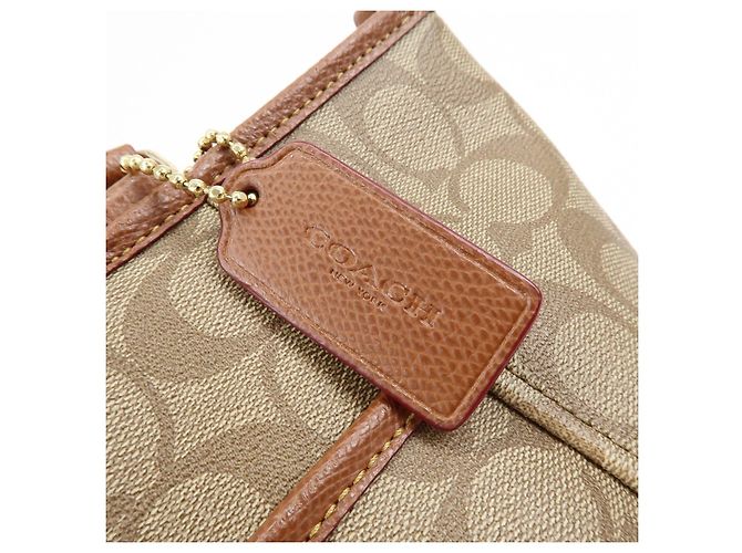 Borsa a tracolla e Tote 2Way COACH Signature PVC Leather Beige Brown - vista 11