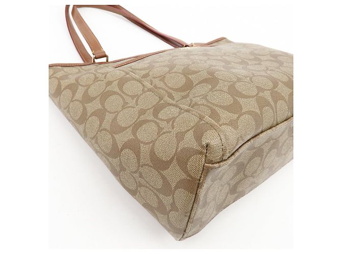 Borsa a tracolla e Tote 2Way COACH Signature PVC Leather Beige Brown - vista 12