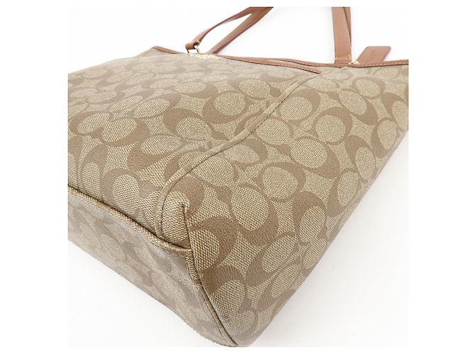 Borsa a tracolla e Tote 2Way COACH Signature PVC Leather Beige Brown - vista 13