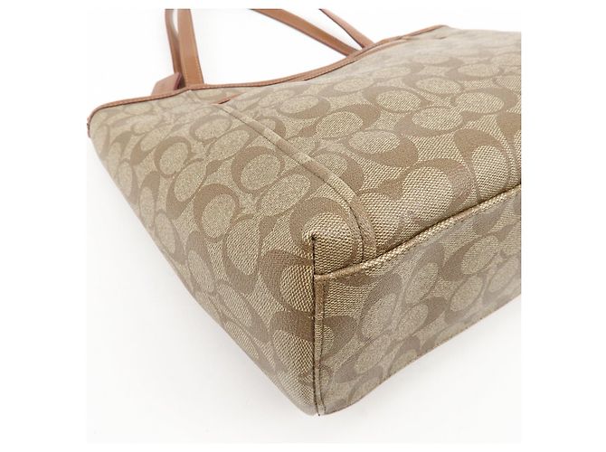 Borsa a tracolla e Tote 2Way COACH Signature PVC Leather Beige Brown - vista 14