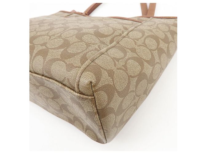 Borsa a tracolla e Tote 2Way COACH Signature PVC Leather Beige Brown - vista 15