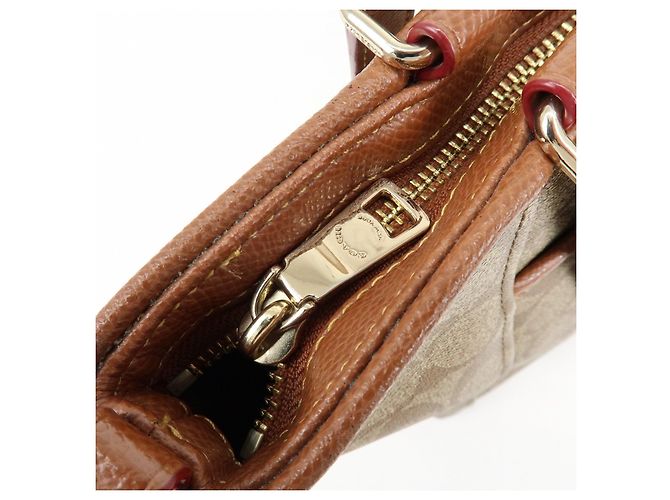 Borsa a tracolla e Tote 2Way COACH Signature PVC Leather Beige Brown - vista 19